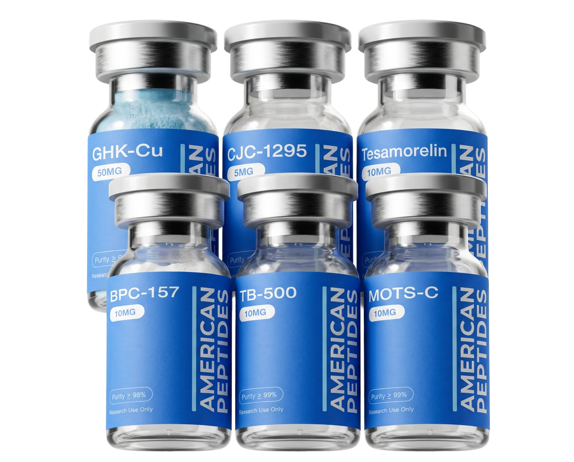 Group of American Peptides research vials